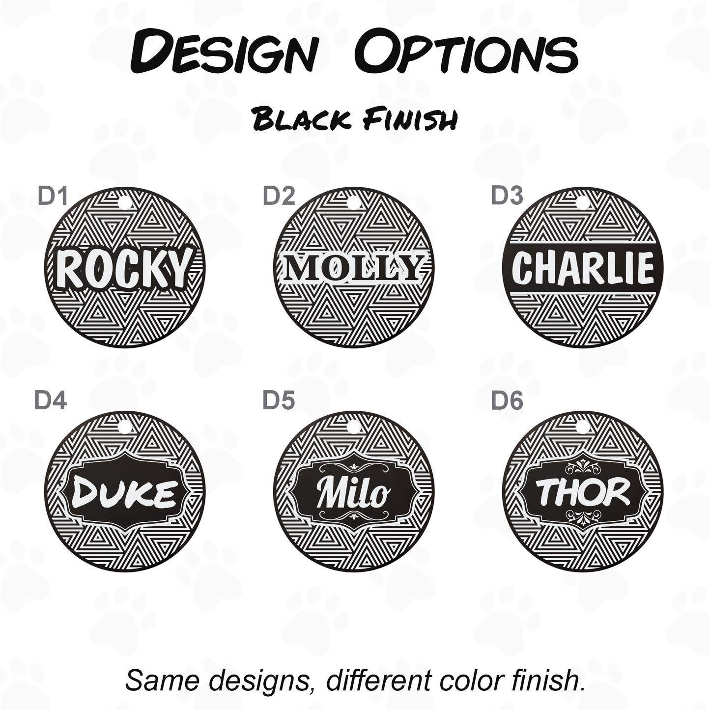 Dog Name Tag - Double Sided Engraved Pet Collar Tag