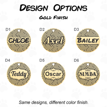 Personalized Dog and Cat Tag - Stainless Steel Engraved Pet ID Tag