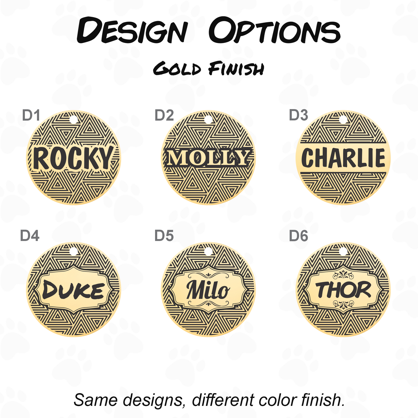 Dog Name Tag - Double Sided Engraved Pet Collar Tag