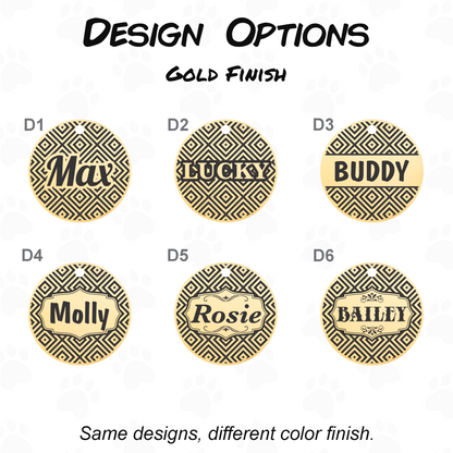 Engraved Dog Tag - Personalized Pet Collar Tag with ID