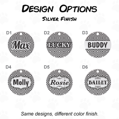 Engraved Dog Tag - Personalized Pet Collar Tag with ID