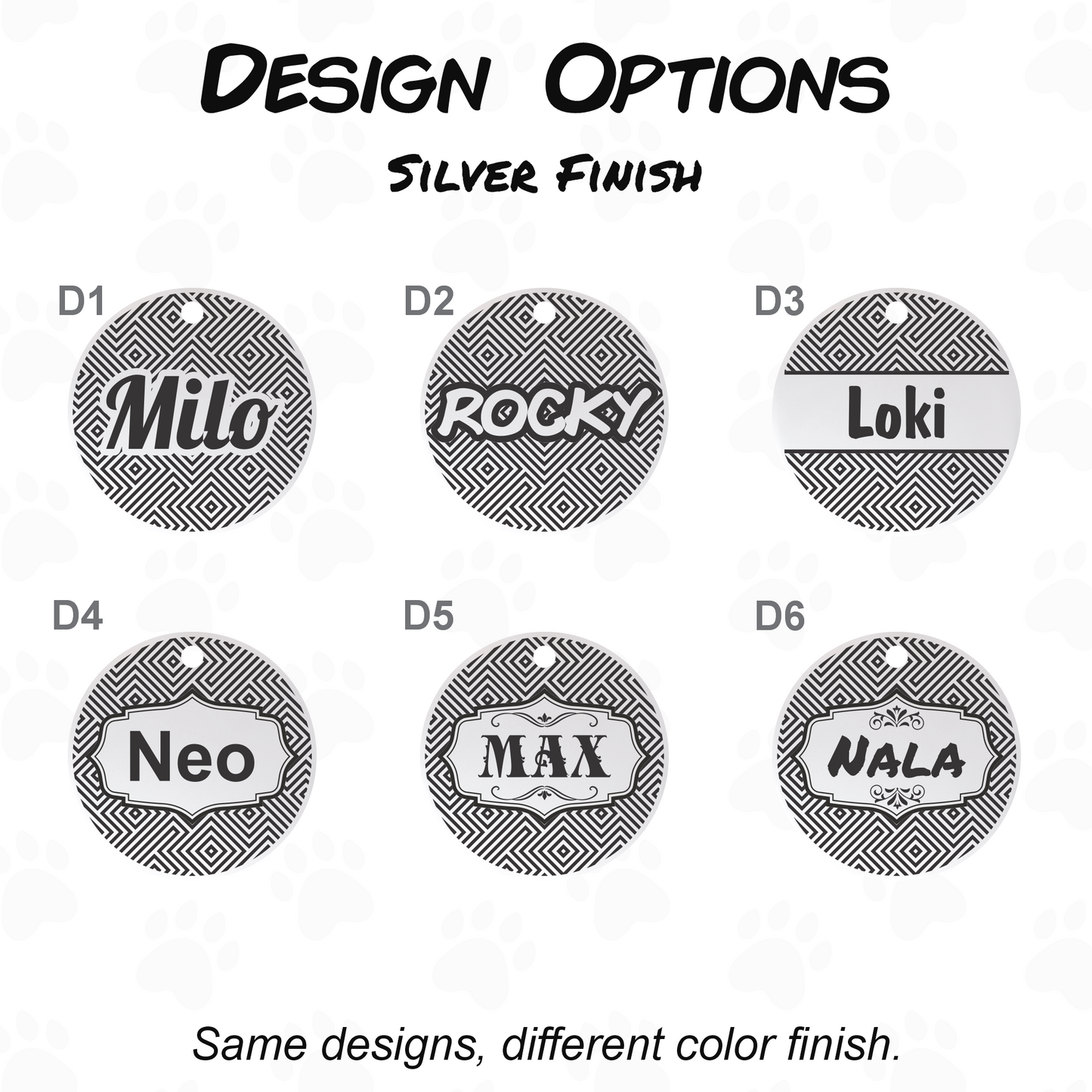 Dog Name Tag - Double Sided Engraved Pet Collar Tag