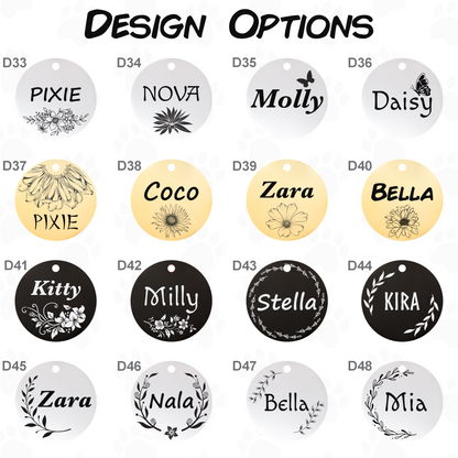 Stainless Steel Dog ID Tag - Custom Engraved Pet Tag