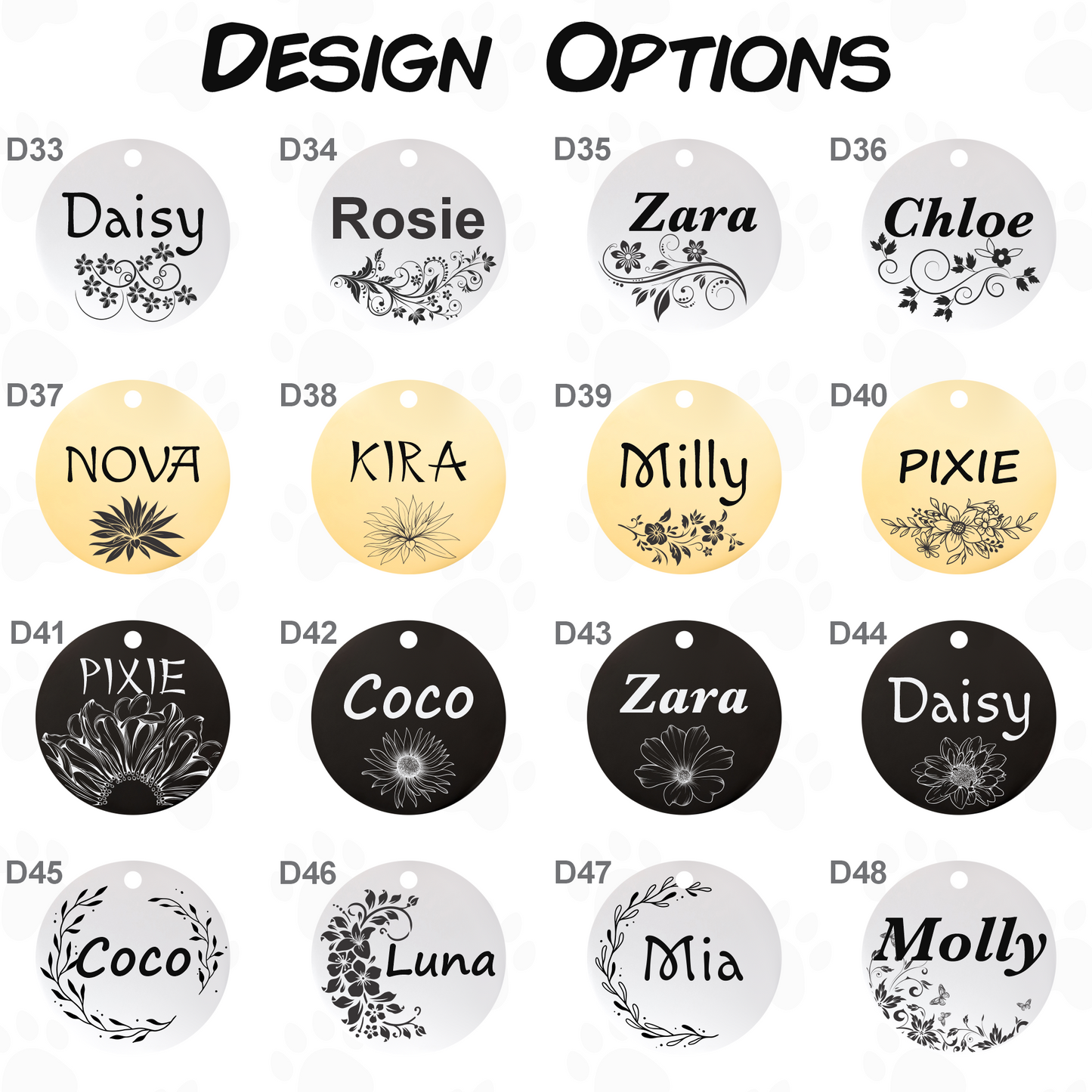 Engraved Dog Tag - Personalized Pet Collar Tag with ID