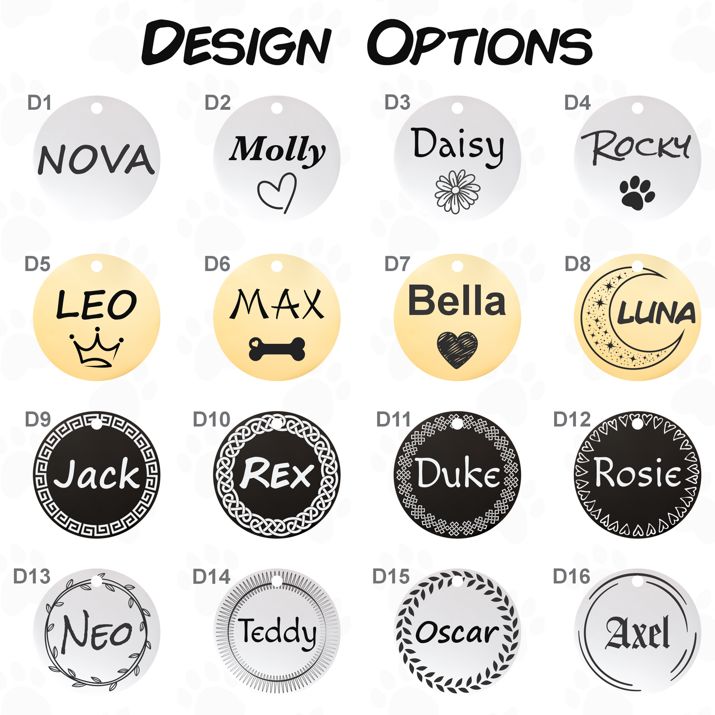 Stainless Steel Dog ID Tag - Custom Engraved Pet Tag