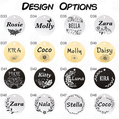 Stainless Steel Dog ID Tag - Custom Engraved Pet Tag