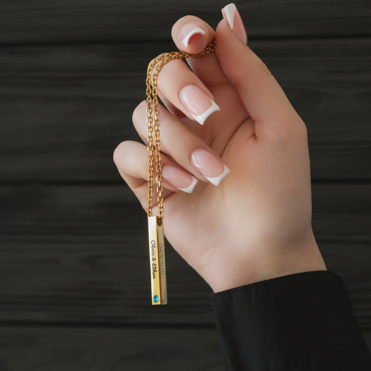 Personalized Name Necklace – Custom Engraved Pendant