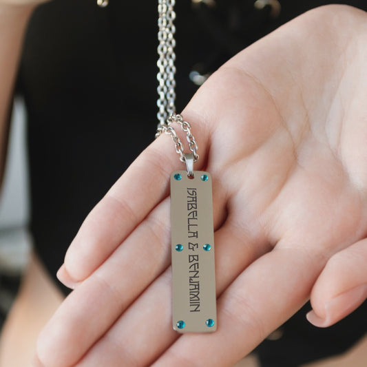 Personalized Name Necklace – Custom Engraved Pendant