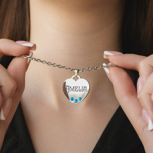 Custom Engraved Necklace – Name or Short Text Jewelry