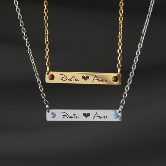 Custom Engraved Necklace – Name or Short Text Jewelry