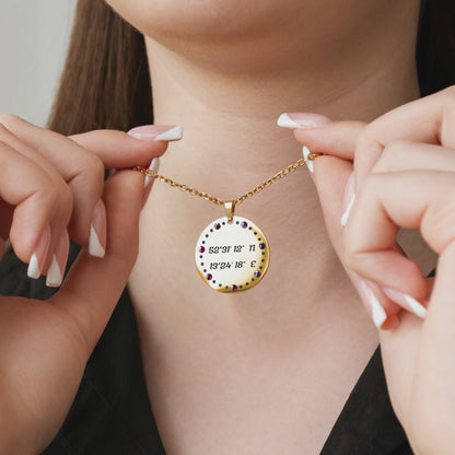 Custom Coordinates Pendant – Latitude Longitude Necklace Gift