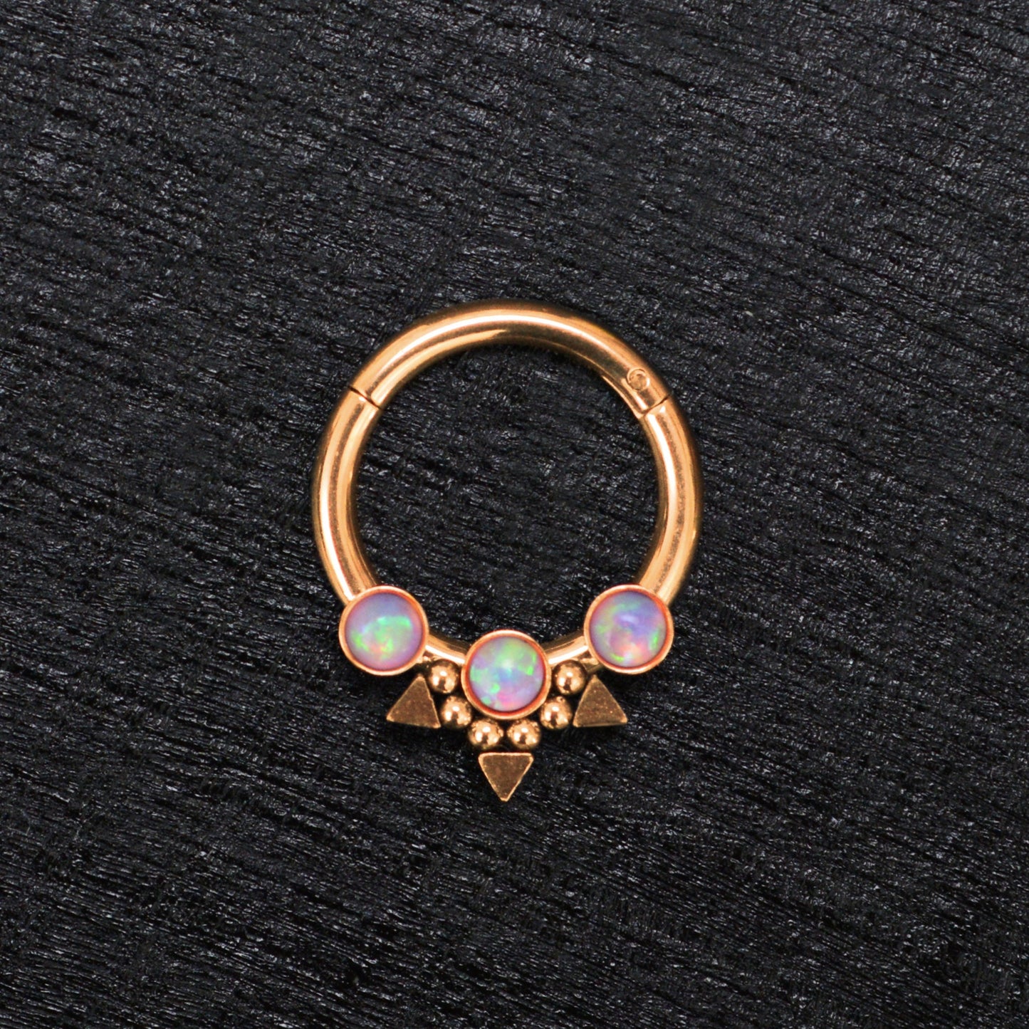 Opal Septum Ring Surgical Steel - TitaniumFashion