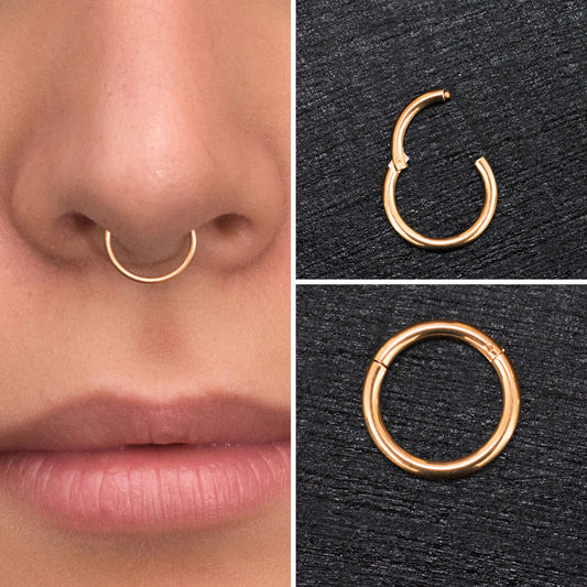 Septum Clicker Hoop Surgical Steel - TitaniumFashion