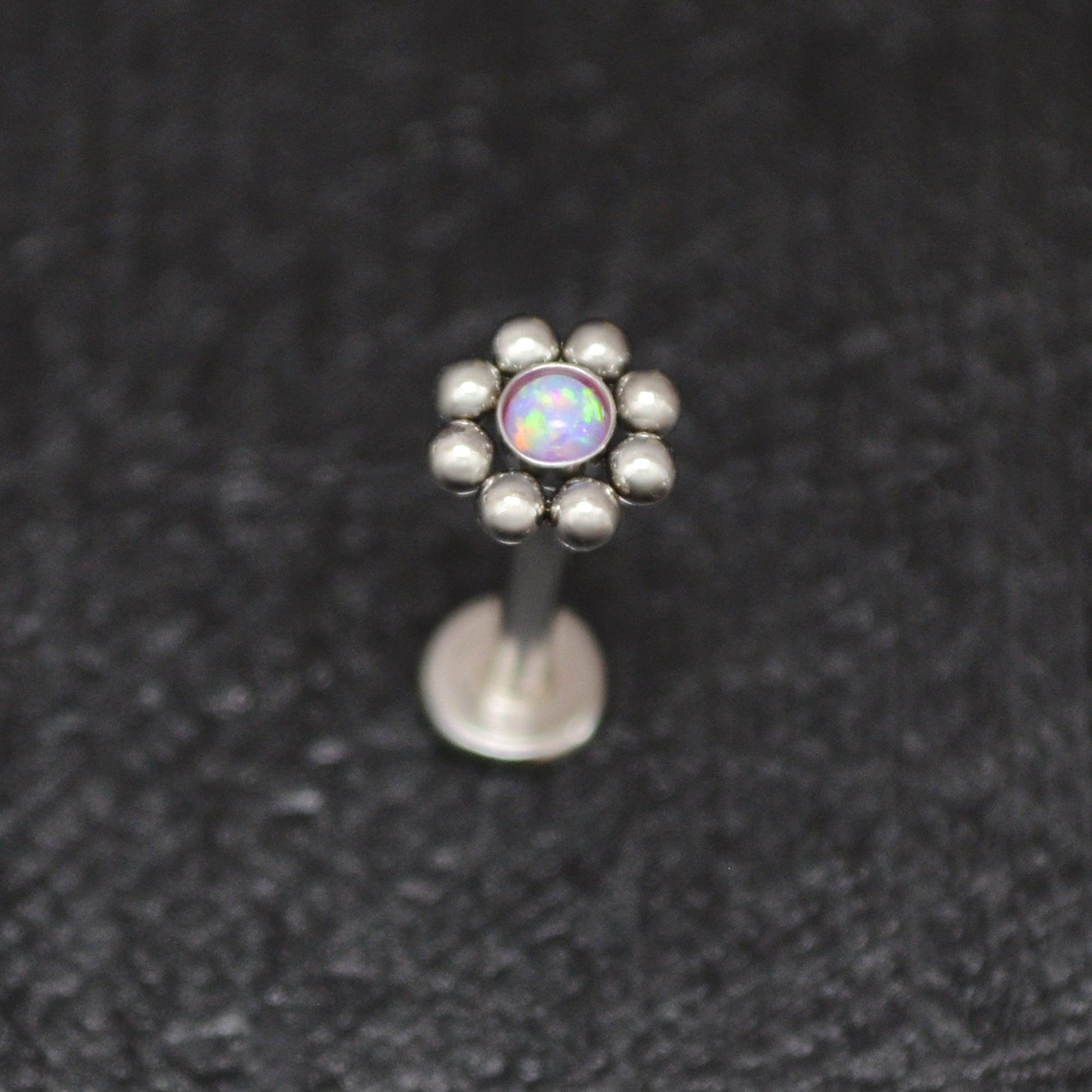 Lip Ring Opal - TitaniumFashion