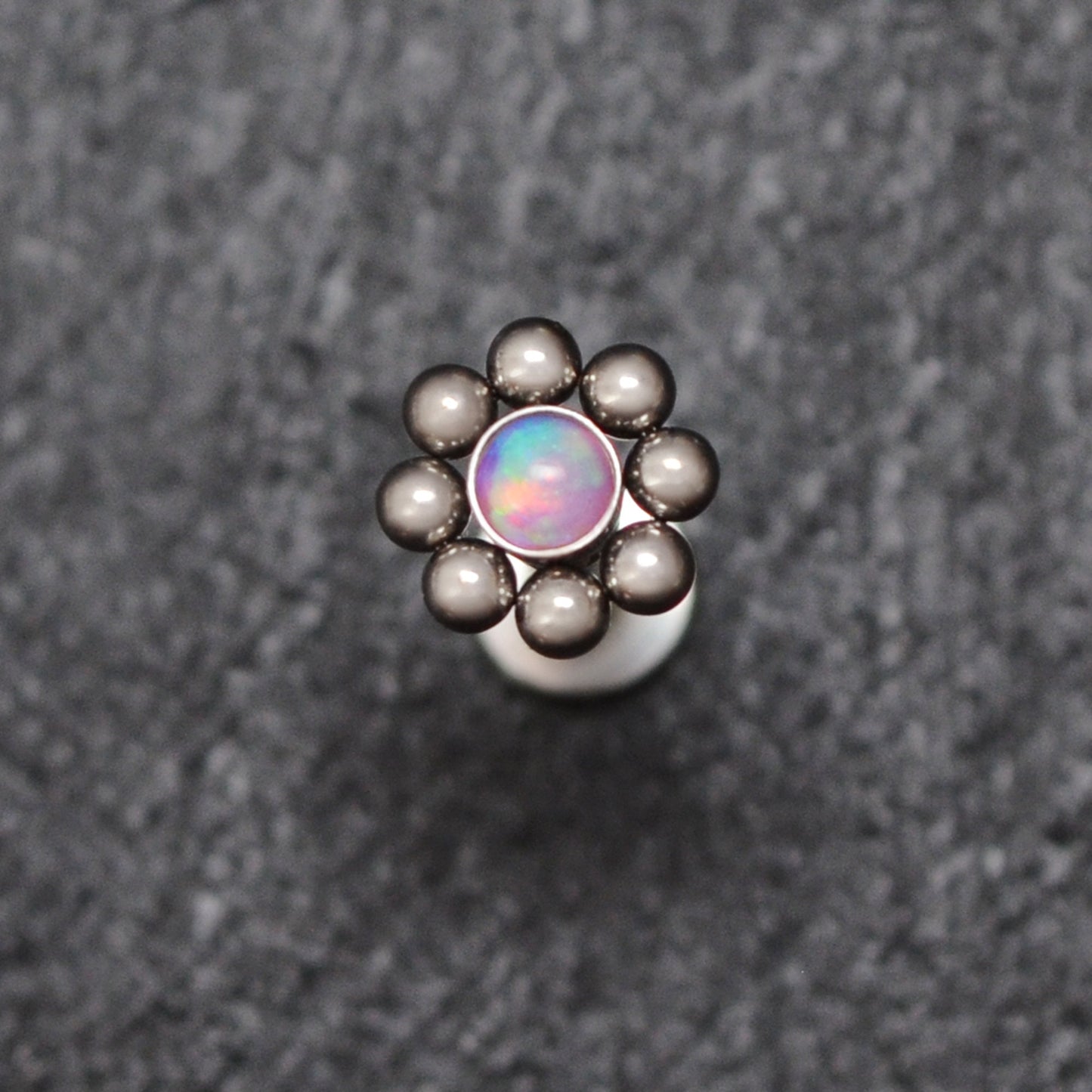 Lip Ring Opal - TitaniumFashion