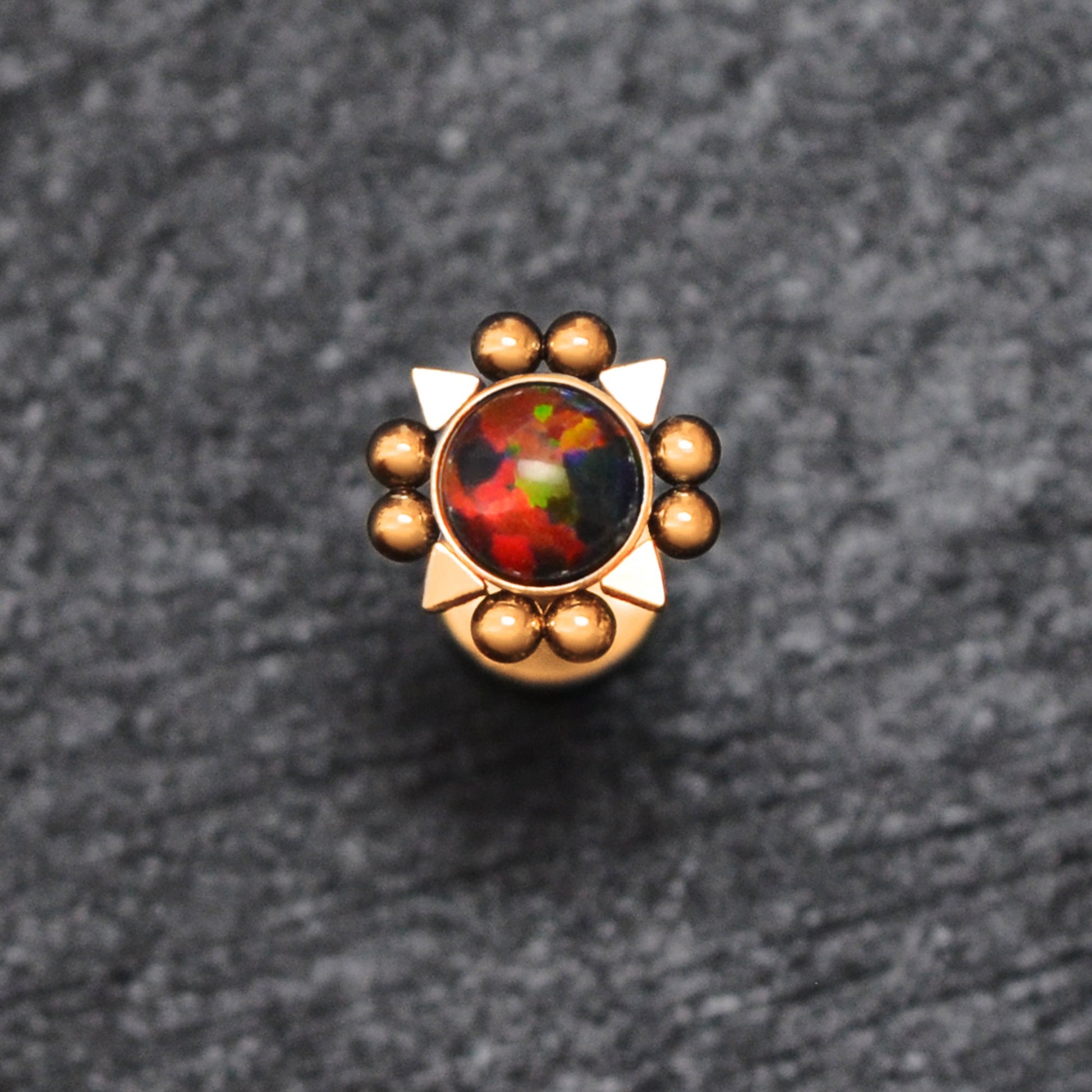 Lip Ring Opal - TitaniumFashion