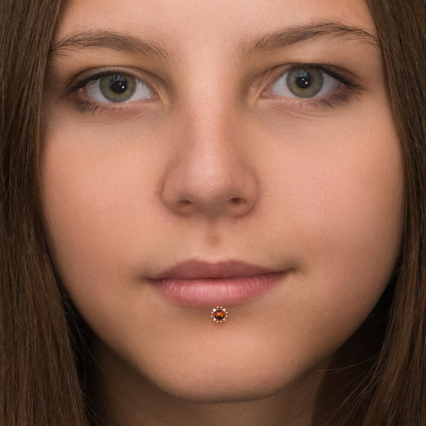 Lip Ring Opal - TitaniumFashion