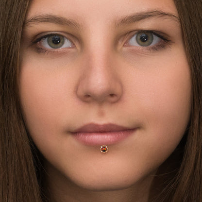 Lip Ring Opal - TitaniumFashion