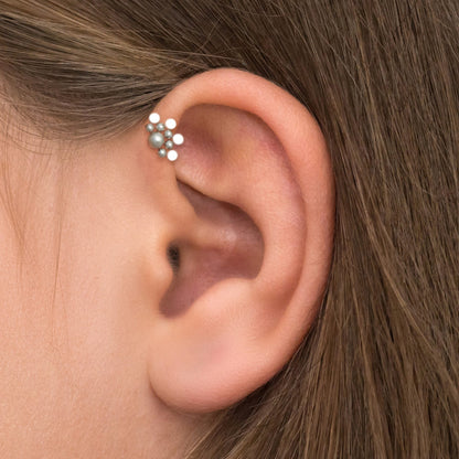 Flat Back Cartilage Earring Stud Surgical Steel - TitaniumFashion