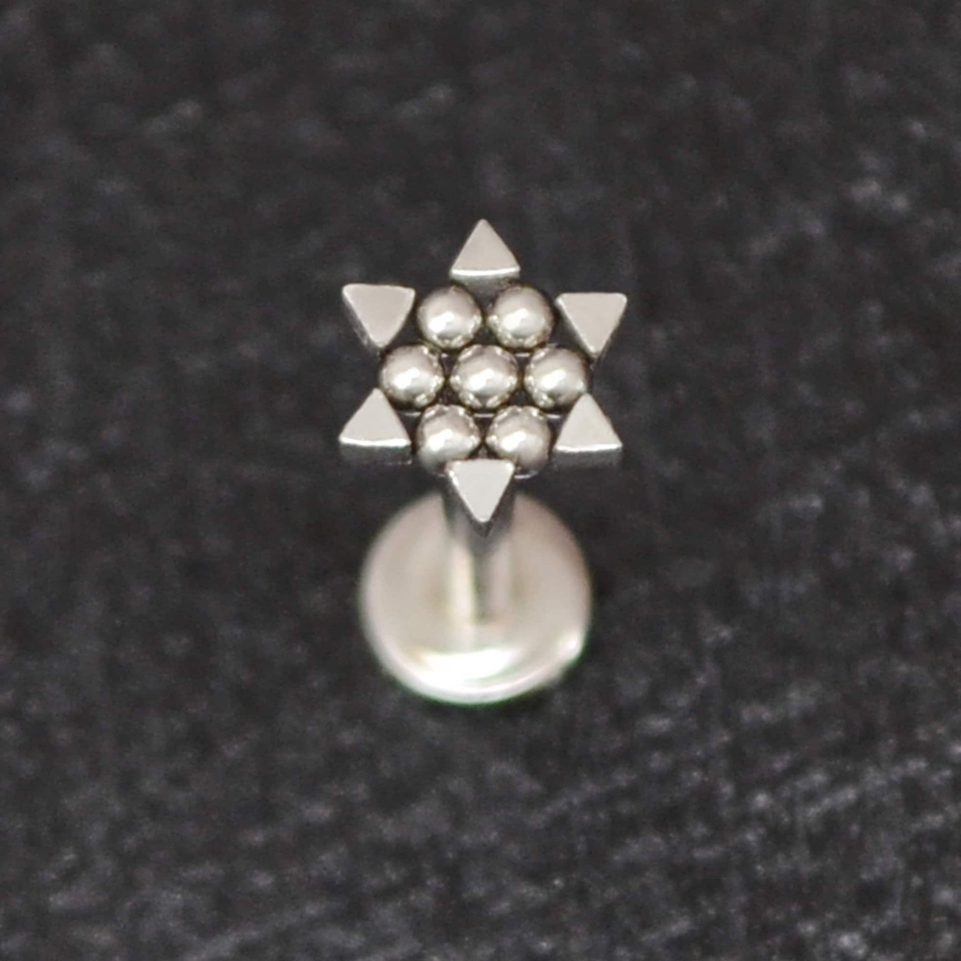 Surgical Steel Lip Ring - TitaniumFashion