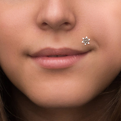 Surgical Steel Lip Ring - TitaniumFashion