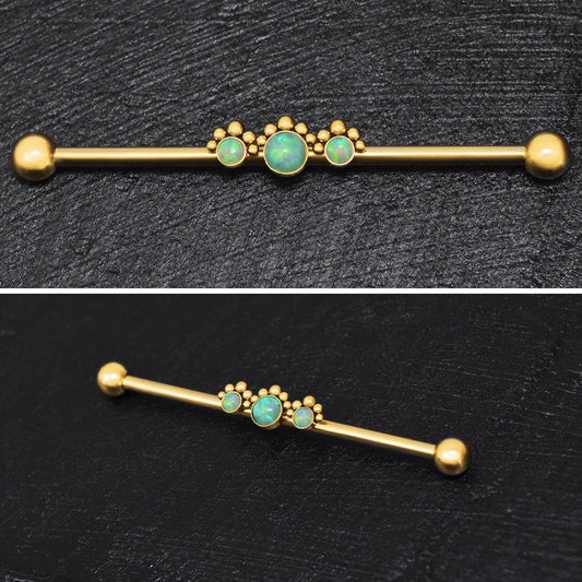 Surgical Steel Industrial Barbell 14g - TitaniumFashion