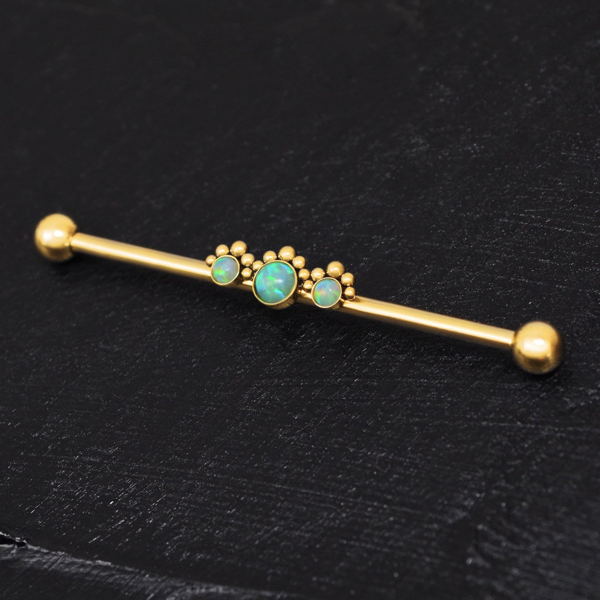 Surgical Steel Industrial Barbell 14g - TitaniumFashion