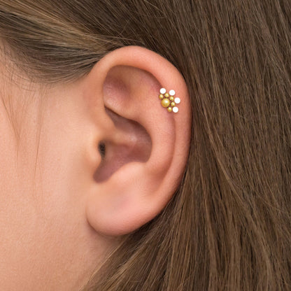 Flat Back Tragus Earring - TitaniumFashion