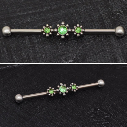 Titanium Industrial Barbell 14g - TitaniumFashion