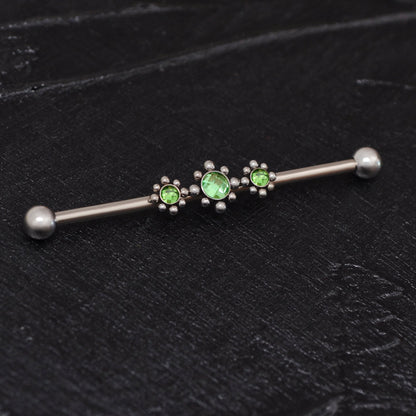 Titanium Industrial Barbell 14g - TitaniumFashion