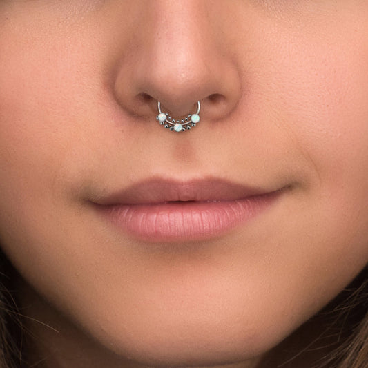 Titanium Septum Ring Clicker Earring - TitaniumFashion