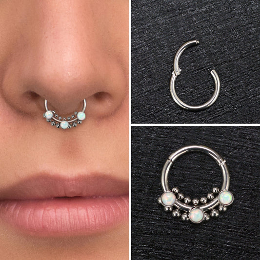 Titanium Septum Ring Clicker Earring - TitaniumFashion