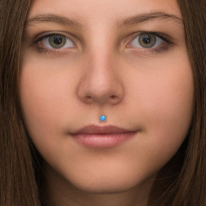 Medusa Lip Ring Titanium - TitaniumFashion