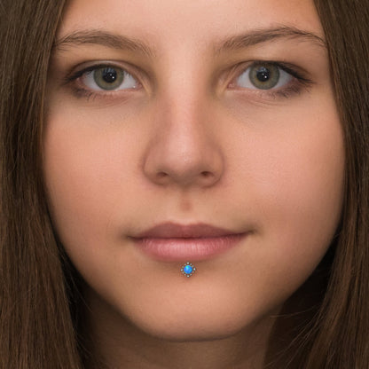 Medusa Lip Ring Titanium - TitaniumFashion