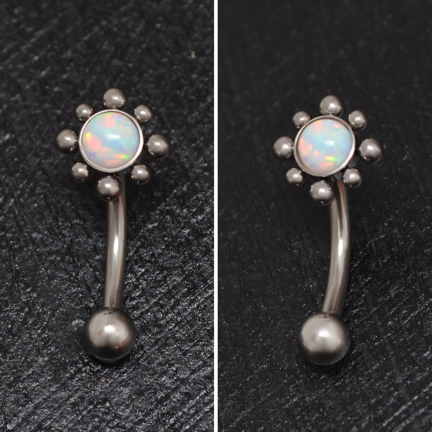 Opal Rook Piercing Titanium - TitaniumFashion