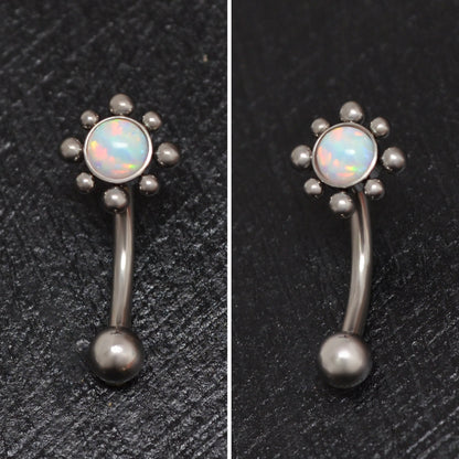 Opal Rook Piercing Titanium - TitaniumFashion