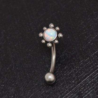 Opal Rook Piercing Titanium - TitaniumFashion