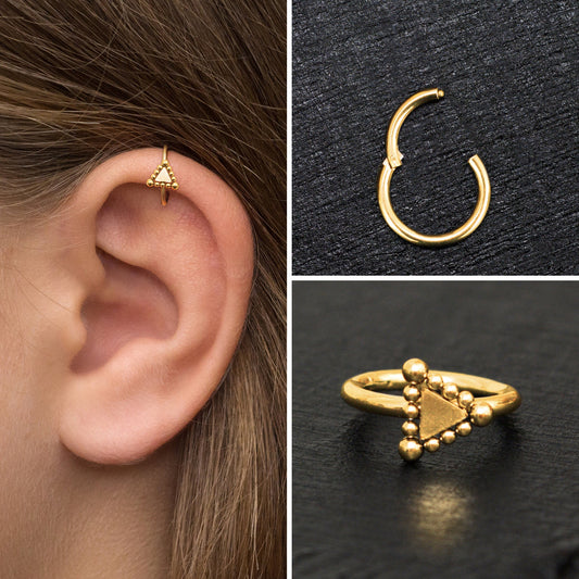 Tragus Hoop Surgical Steel - TitaniumFashion