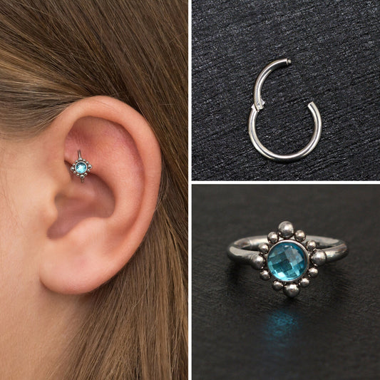 CZ Tragus Jewelry - TitaniumFashion