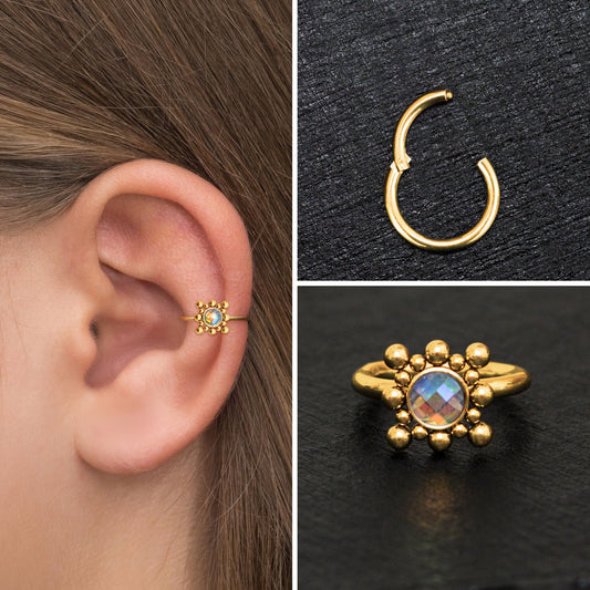 Surgical Steel Conch Piercing - TitaniumFashion