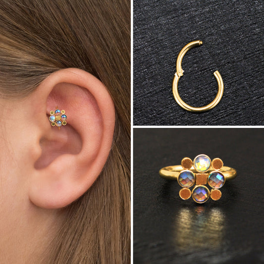 Surgical Steel Conch Piercing - TitaniumFashion