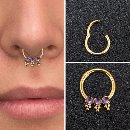 Surgical Steel Daith Earring - TitaniumFashion