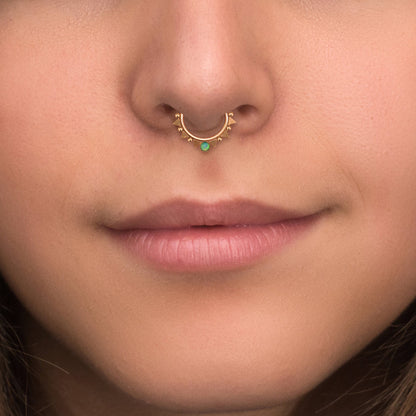 Surgical Steel Septum Ring Clicker Earring - TitaniumFashion