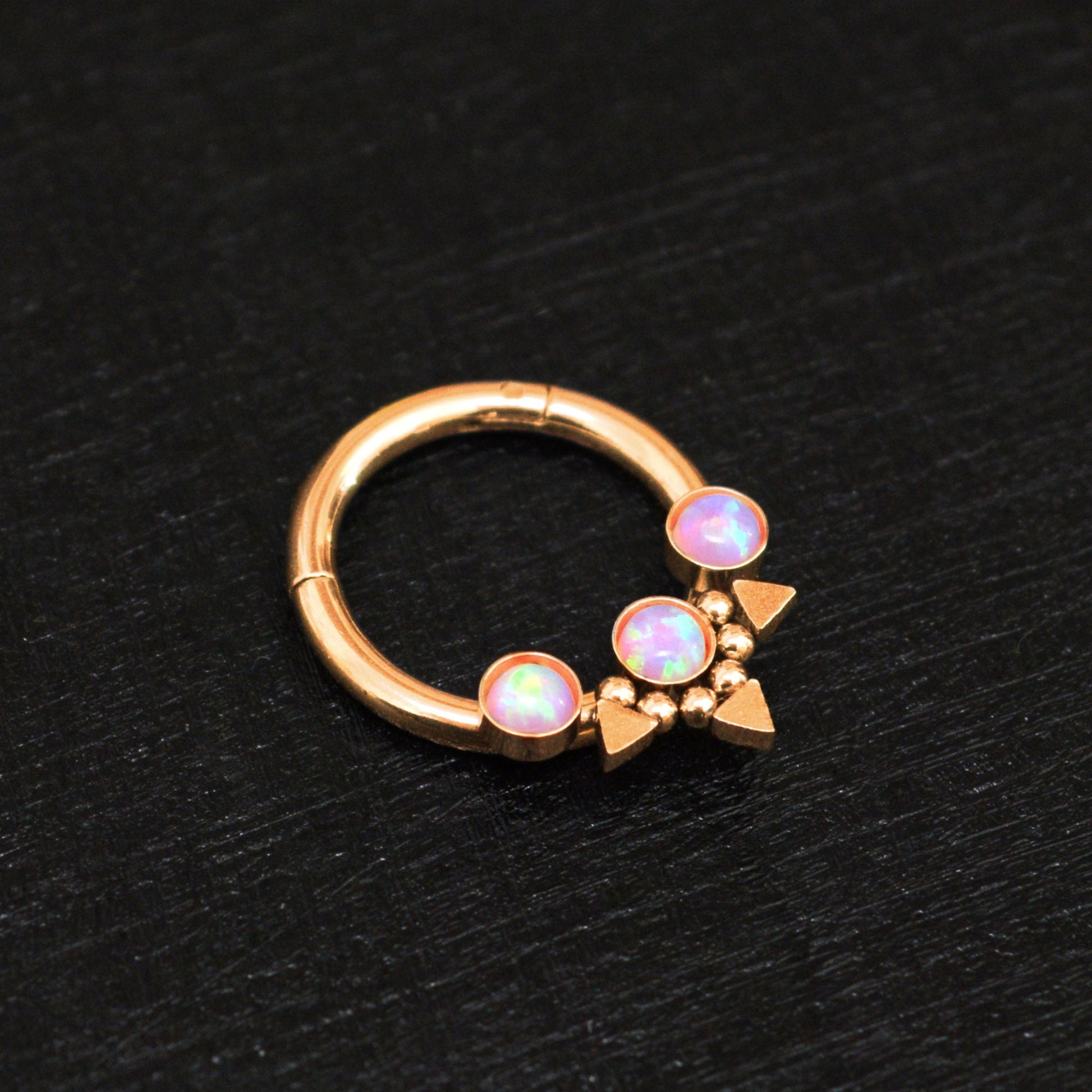 Opal Septum Ring Surgical Steel - TitaniumFashion