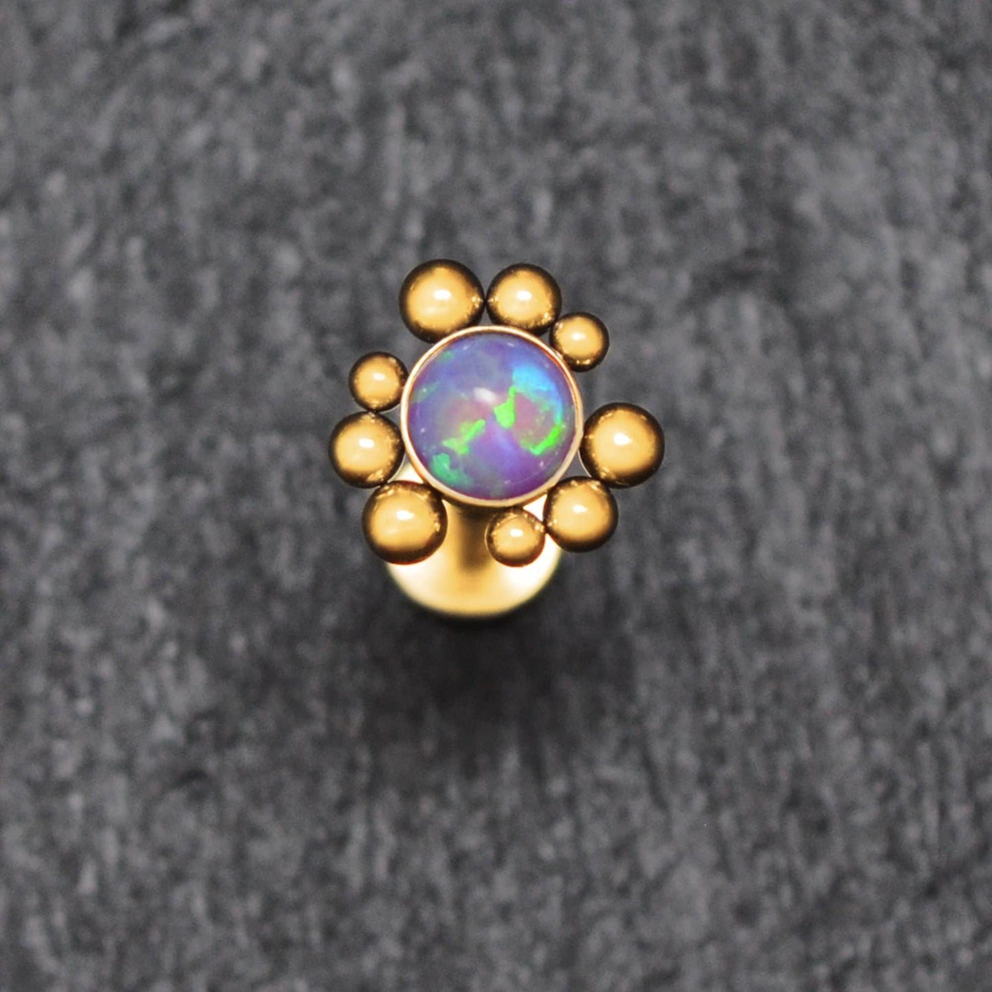 Lip Ring Opal - TitaniumFashion