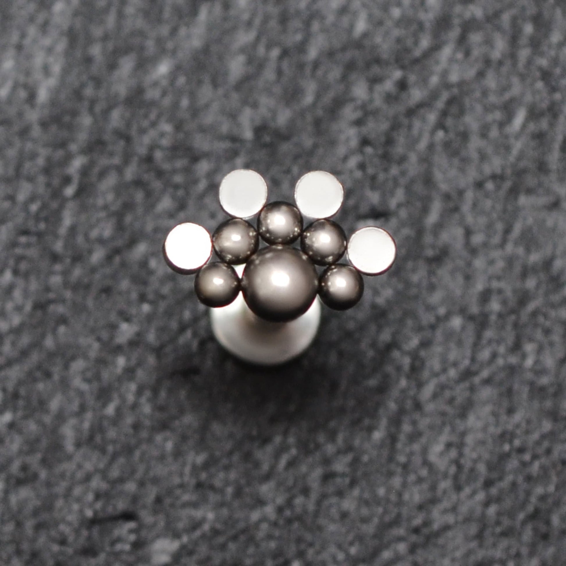 Flat Back Cartilage Earring Stud Surgical Steel - TitaniumFashion