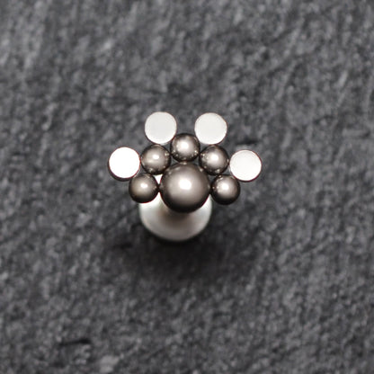 Flat Back Cartilage Earring Stud Surgical Steel - TitaniumFashion