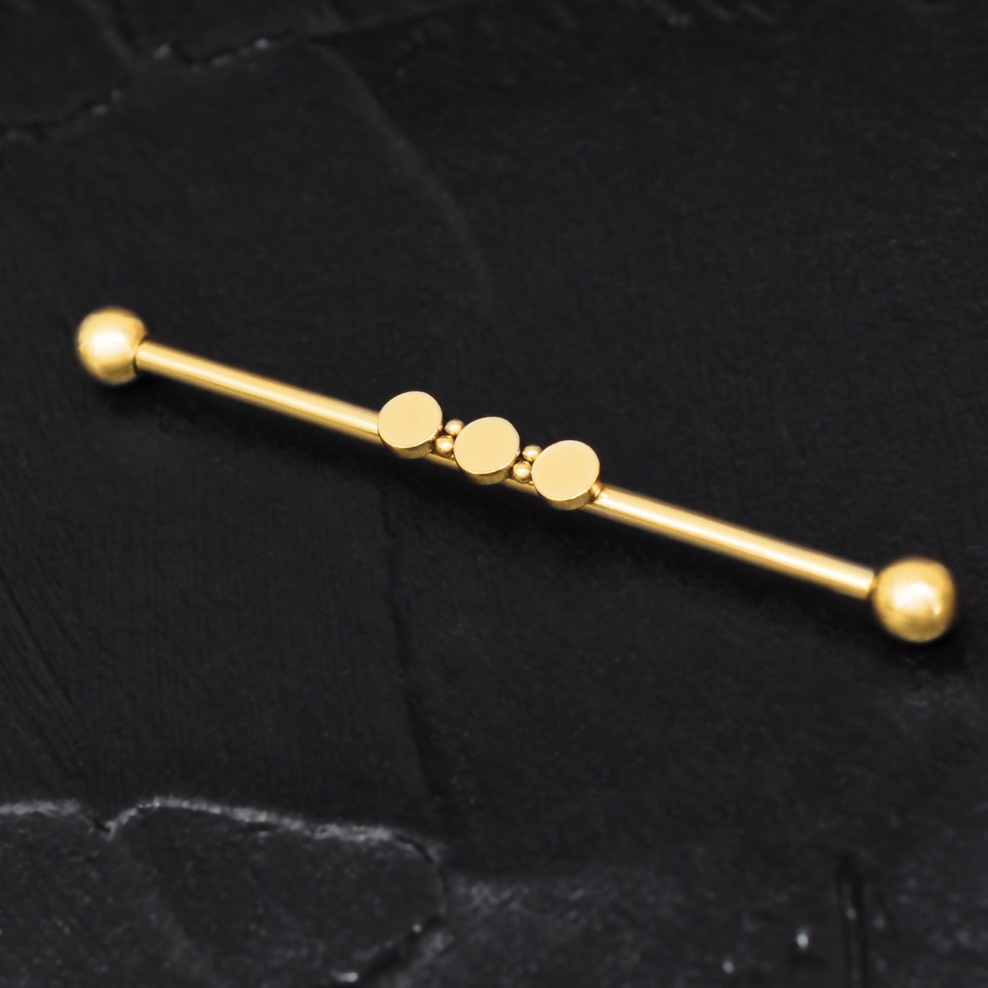 Surgical Steel Industrial Barbell 14g - TitaniumFashion