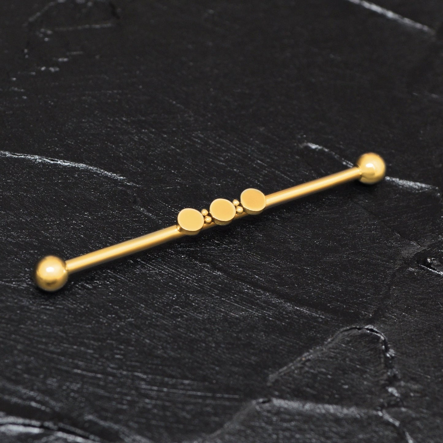 Surgical Steel Industrial Barbell 14g - TitaniumFashion