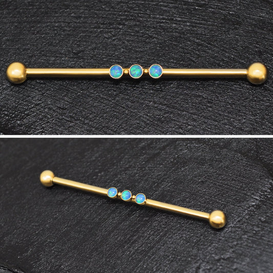 Opal Industrial Piercing 14g - TitaniumFashion